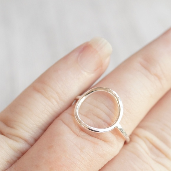 Open circle ring karma sterling silver, geometric - Picture 8 of 8